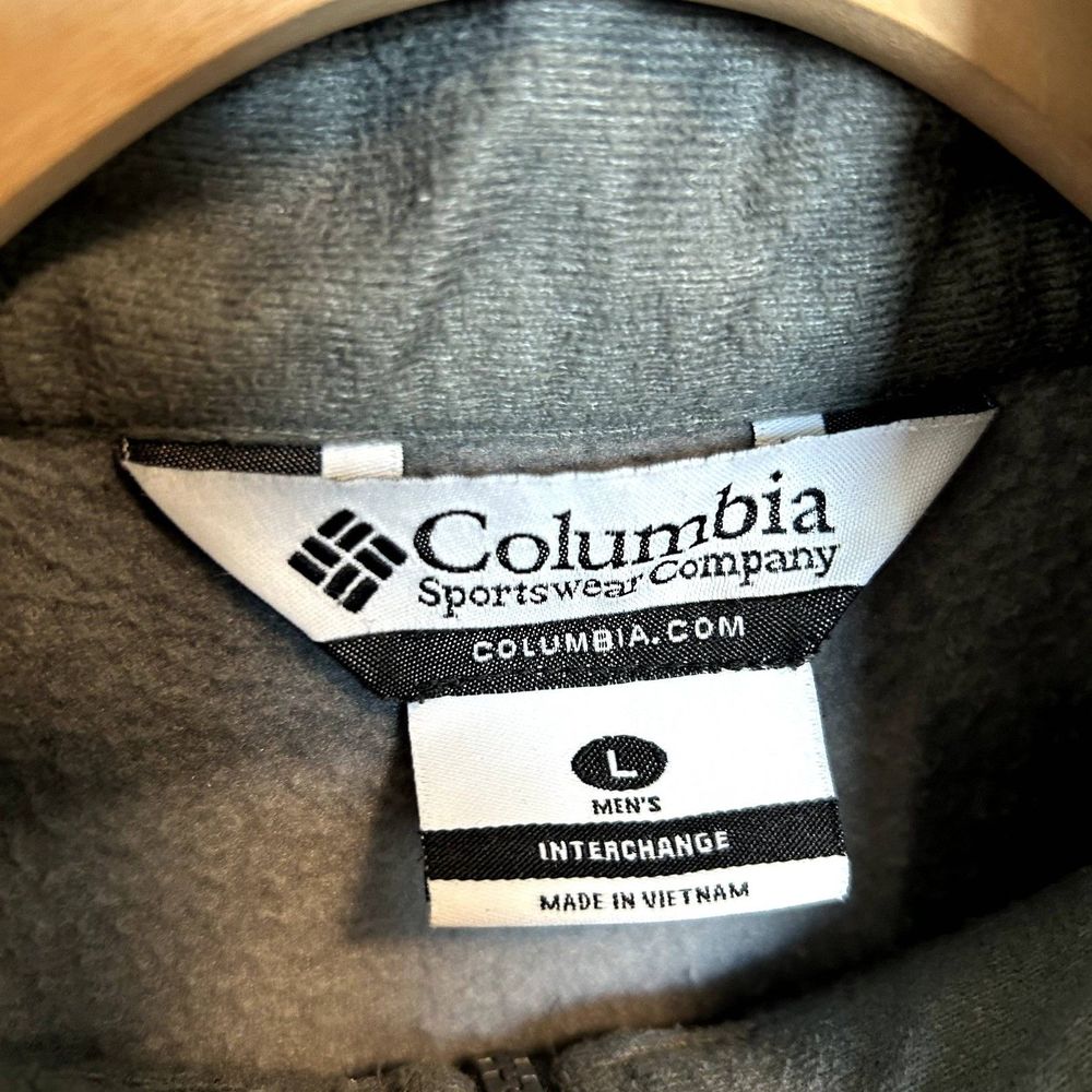 Columbia Mens Interchange Jacket Large Long Sleeve Full Zip Fleece Check Print - Picture 3 of 16